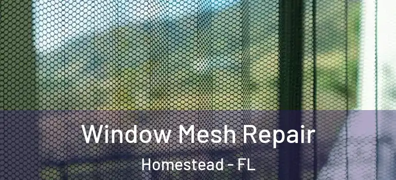  Window Mesh Repair Homestead - FL